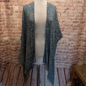 Quagga Cardigan Open Sheer Floral Size One Size